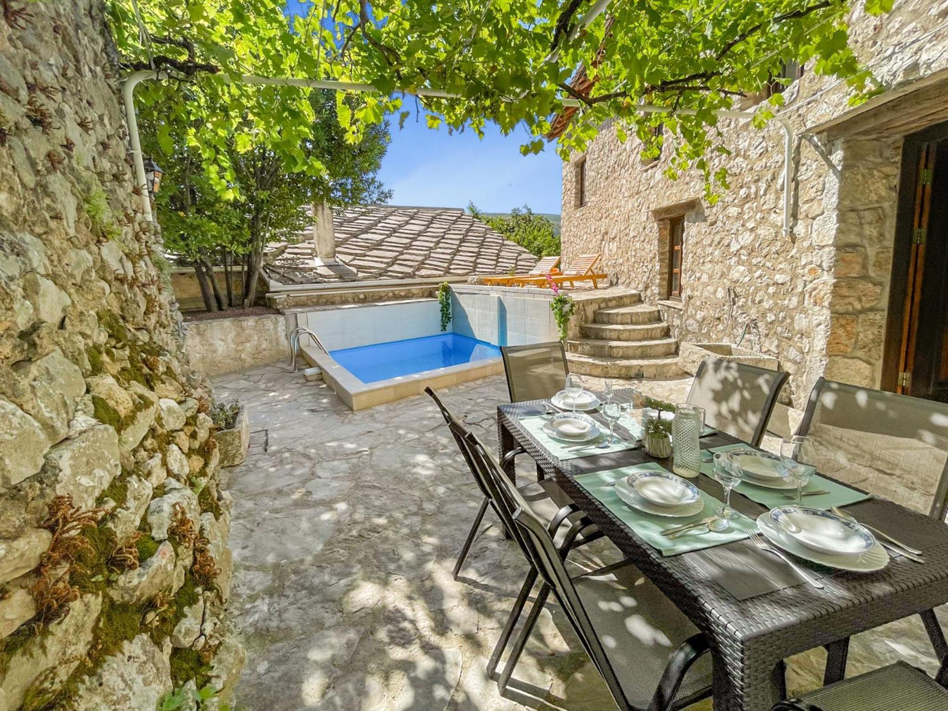 Villa Historic Pocitelj With Pool And Incredible Views On The River And Landmarks מראה חיצוני תמונה
